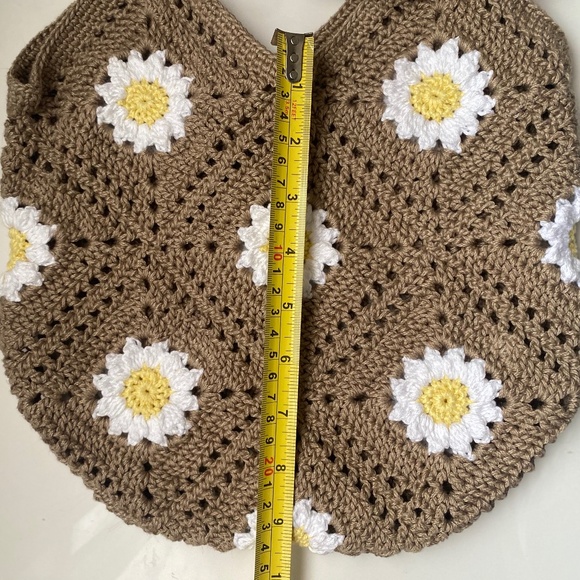 Handmade Granny Square Crochet Bag Unlined - Picture 6 of 7